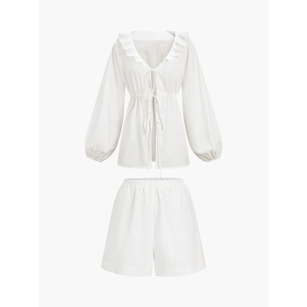 Commense Cotton & Linen Cowgirl Melody Two Piece Shorts Set size M/6 - Picture 3 of 9